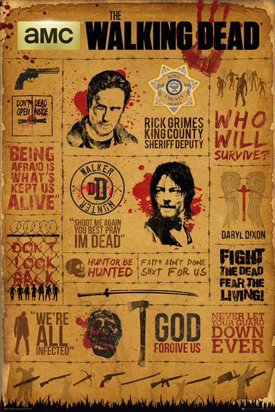 Плакат Walking Dead - Infographic
