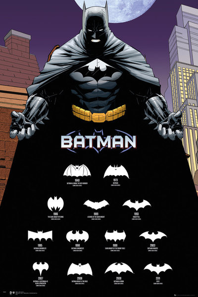 Плакат Batman Comics - Logos