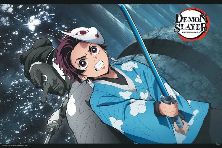Плакат Demon Slayer: Kimetsu no Yaiba - Tanjiro Kamado & Sakonji Urokodaki