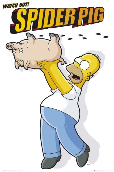 Αφίσα THE SIMPSONS MOVIE - spider pig