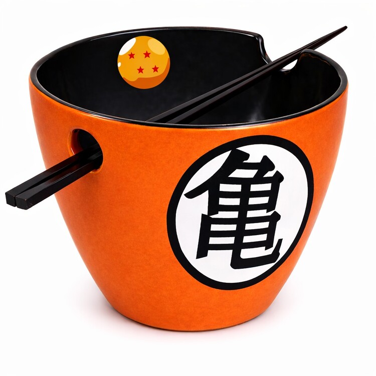Σετ με μπολ και ξυλάκια για ράμεν Dragon Ball - Goku Symbols