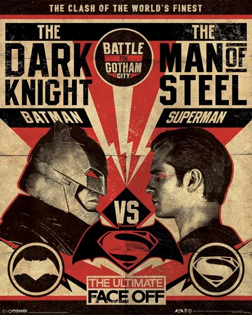 Плакат Batman V Superman - Fight Poster