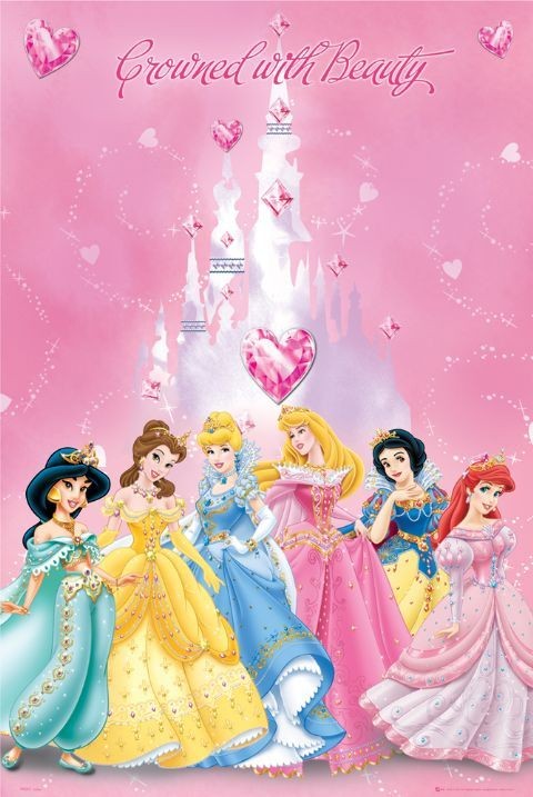 Poster DISNEY PRINCESS - crowned