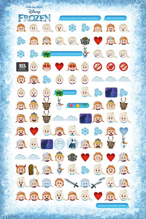 Poster Frozen - Told By Emojis
