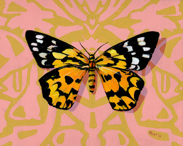 Плакат Garden Tiger on Damask, c.2026