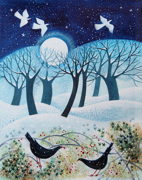 Плакат Winter Birds in the Snow, 2019