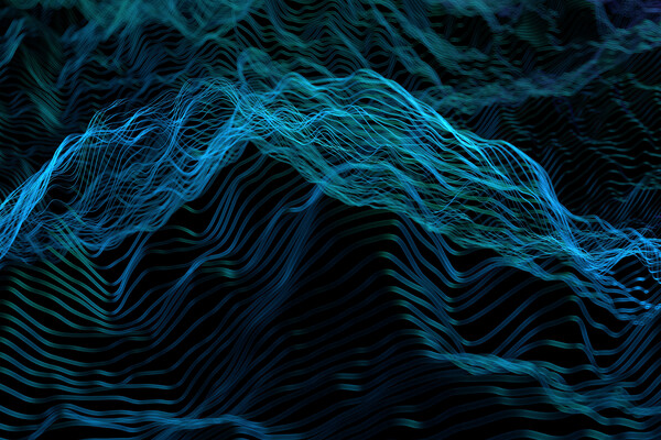 Плакат Topographic Lines in Motion,  c.2015-2025