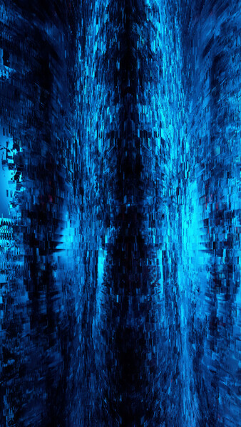 Плакат Blue Textural Organic System, c.2015-2025