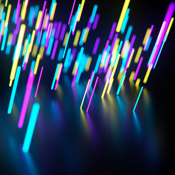 Принти на полотні Falling Illuminated Strands,  c.2015-2025