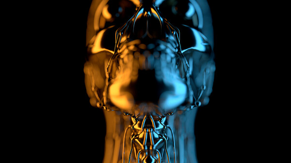 Плакат Skeletal Face,  c.2015-2025
