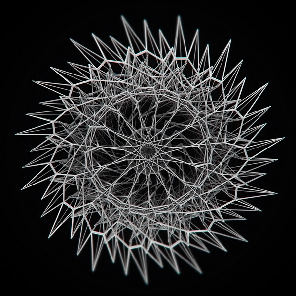 Плакат Geomatric Radial Sculpture, c.2015-2025