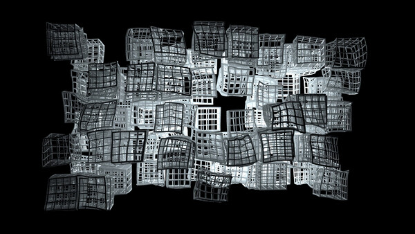 Плакат Cubic Grid-like Composition, c.2015-2025