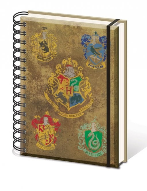 Σημειωματάριο Harry Potter - Hogwart's Crests A5