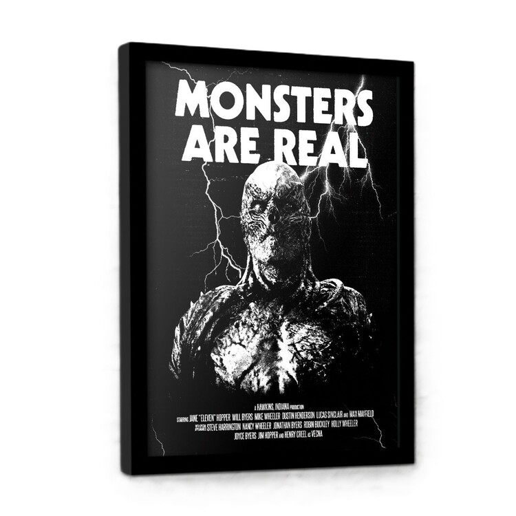Poster emoldurado Stranger Things 5 - Monsters Are Real