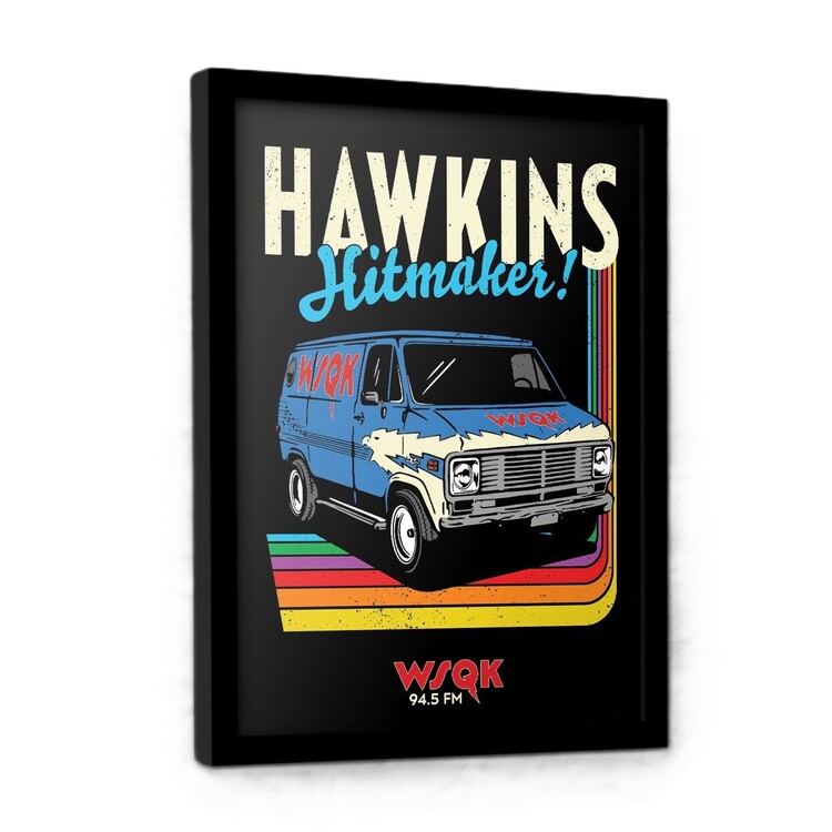 Framed Poster Stranger Things 5 - WSQK 94.5 FM