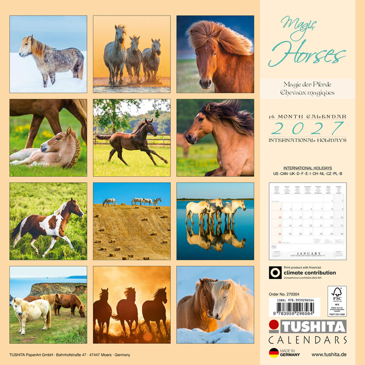 Kalendar 2027 Magic Horses | 16-mjesečni