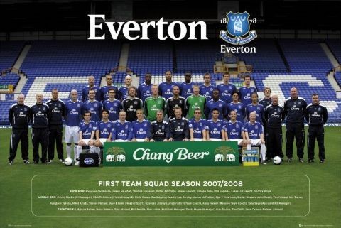 Плакат Everton - Team photo 07/08