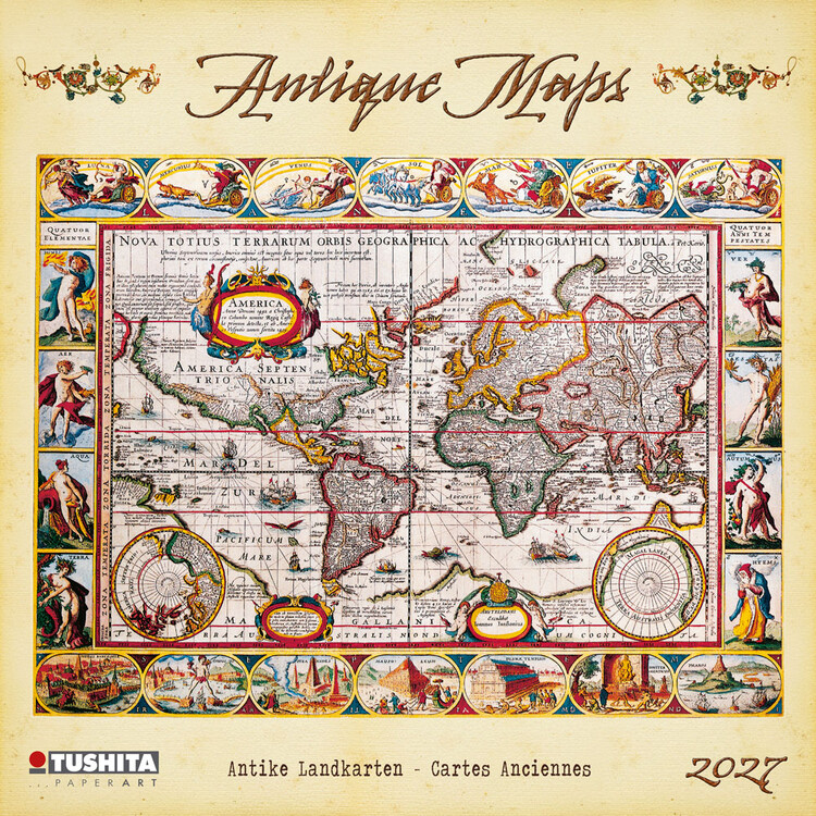 Calendar 2027 Antique Maps | 16-month
