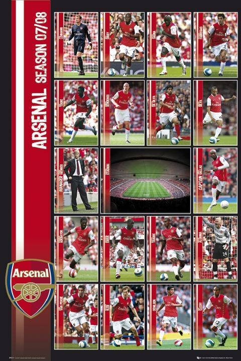 Плакат Arsenal - squad profiles 07/08