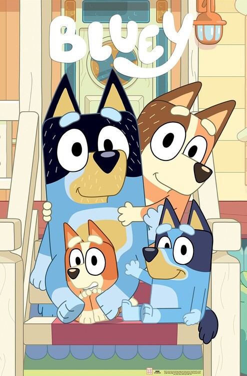 Плакат Bluey - Line Up