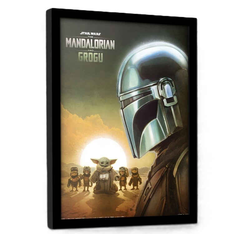 Плакат у рамці Star Wars: The Mandalorian and Grogu - Sunset