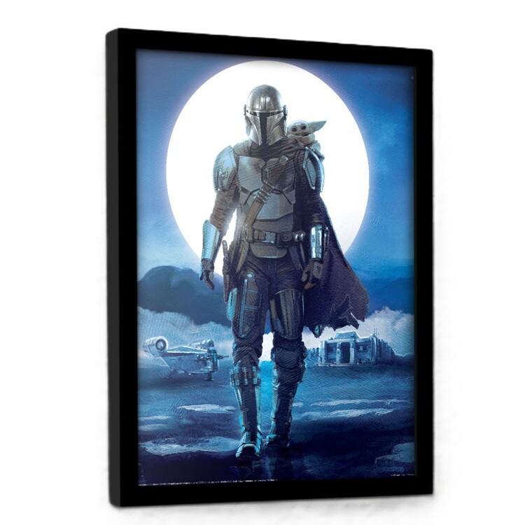Плакат у рамці Star Wars: The Mandalorian and Grogu - Key Art