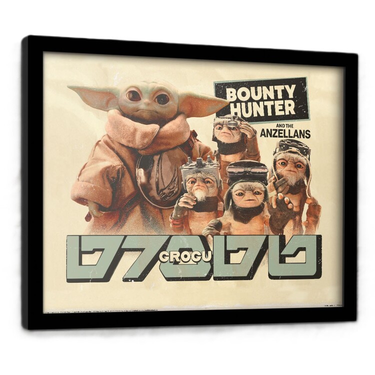 Плакат у рамці Star Wars: The Mandalorian and Grogu - Bounty Hunter