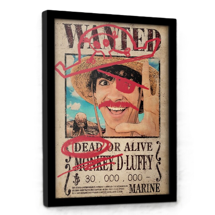 Плакат у рамці One Piece: Live Action S2 - Luffy Wanted