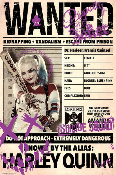 Плакат Suicide Squad - Harley Wanted
