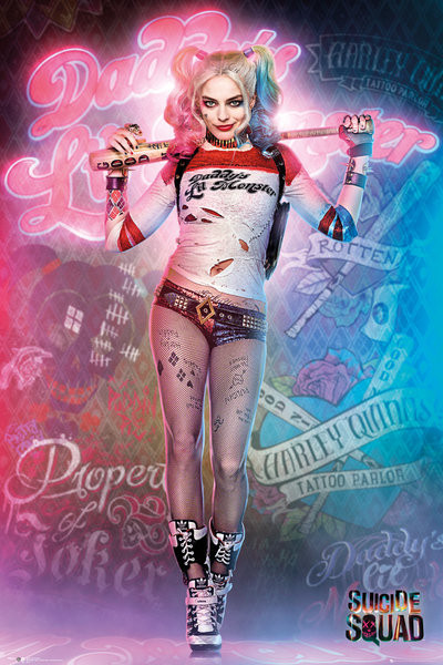 Suicide Squad ハーレイ・クイン ホログラムポスター Poster Suicide Squad - Harley Quinn Stand | Wall Art | 3+1 FREE