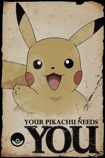Плакат Pokemon - Pikachu Needs You