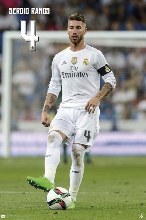Плакат Real Madrid 2015/2016 - Sergio Ramos accion