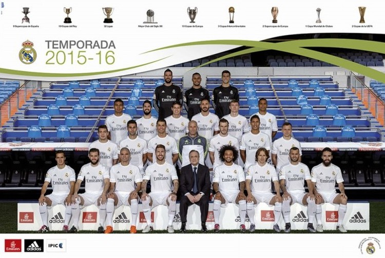 Плакат Real Madrid 2015/2016 - Plantilla