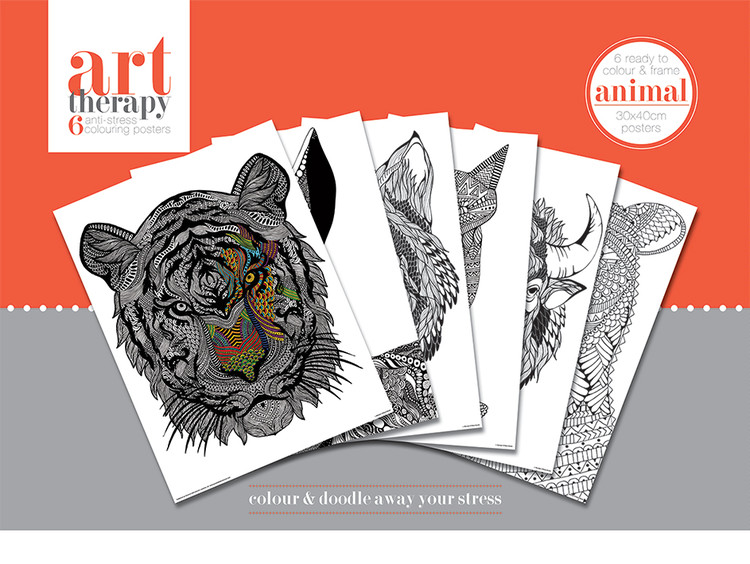 Coloring poster Art Therapy - Animal