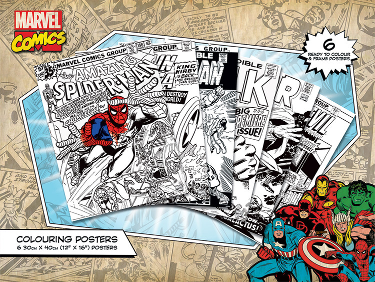 Постер-розмальовка Marvel Comics - Covers
