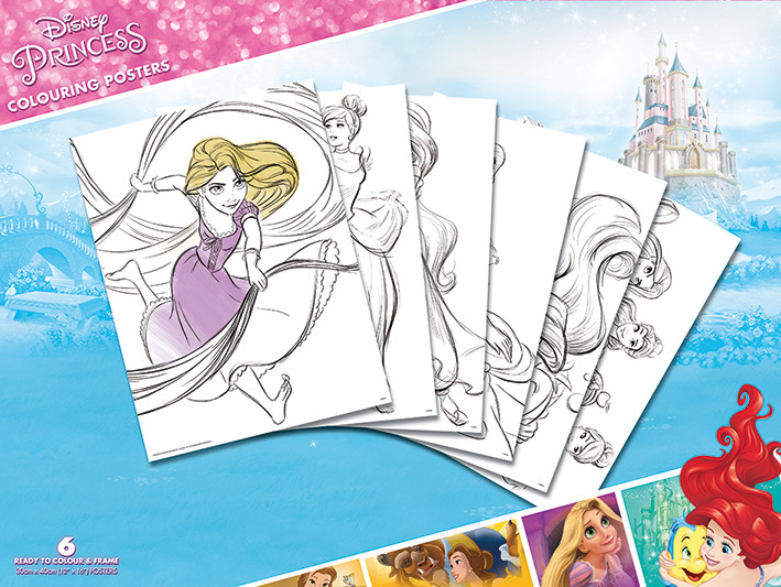 Poster para colorir Disney - Princess