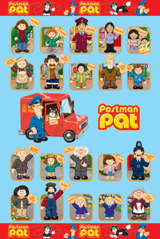 Poster POŠTÁR PAT - postavy