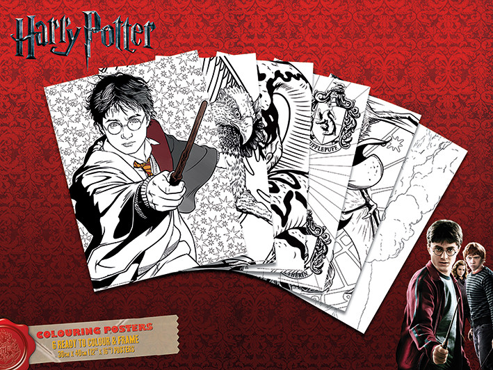 Plakat za barvanje Harry Potter - Hogwarts