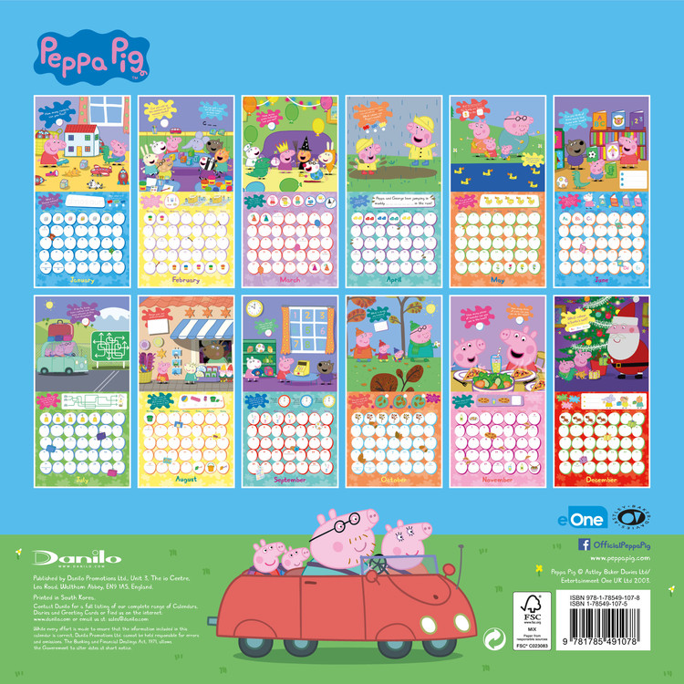 Peppa Pig Calendários de parede 2024 Compre em Europosters