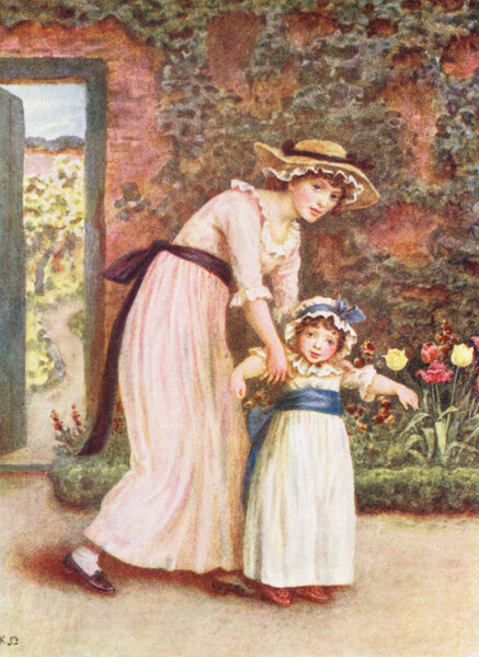 Принти на полотні Two Girls in a Garden