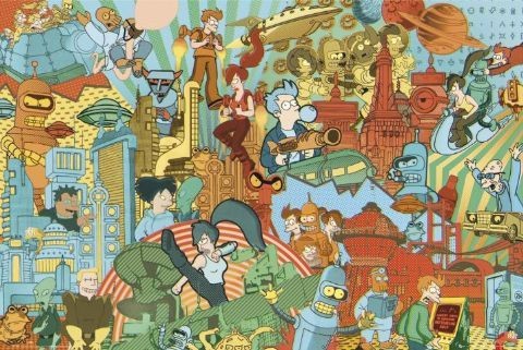 Poster FUTURAMA - collage