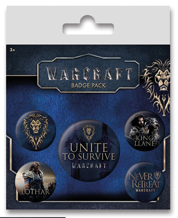 Conjunto de crachás Warcraft - The Alliance