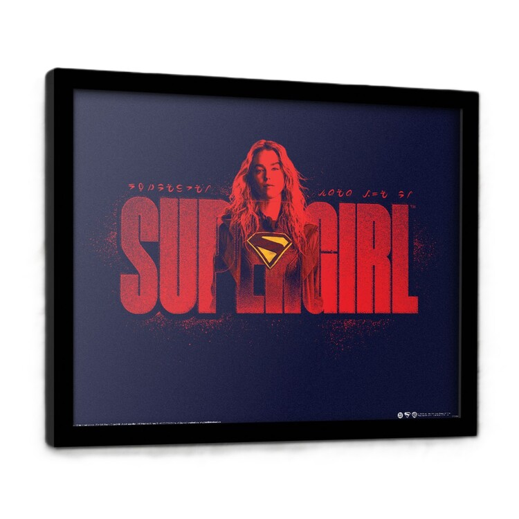 Κορνιζαρισμένη αφίσα Supergirl Movie - Red Tone Logo