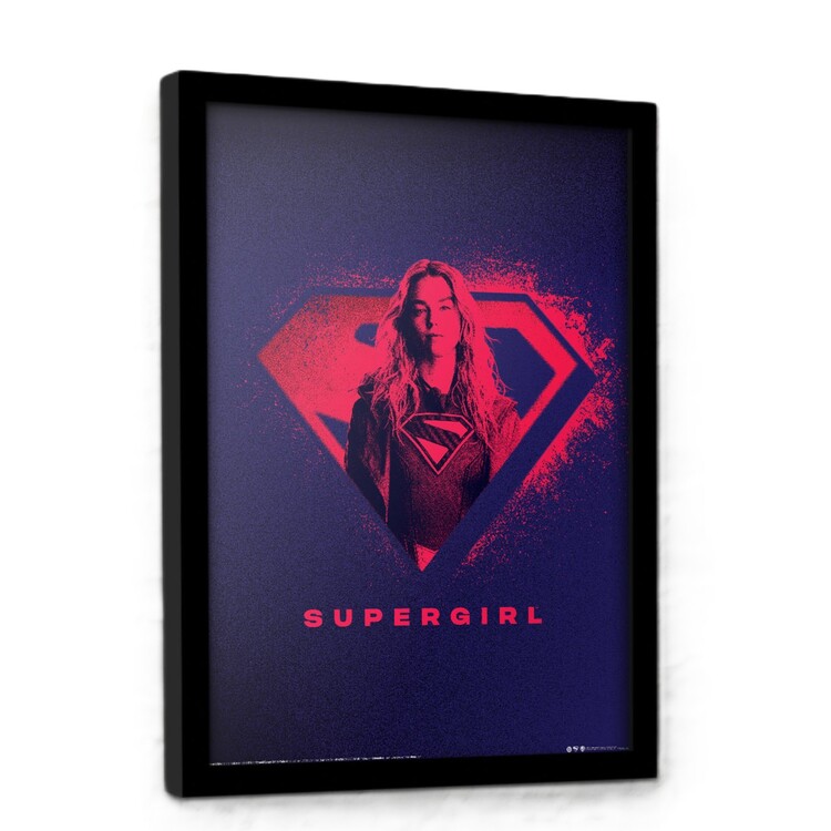 Κορνιζαρισμένη αφίσα Supergirl Movie - Pink Logo