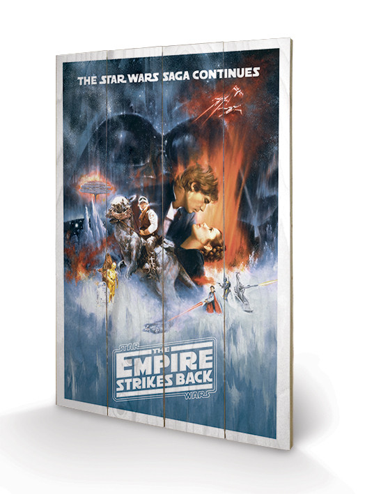 Ξύλινη τέχνη Star Wars: The Empire Strikes Back - One Sheet