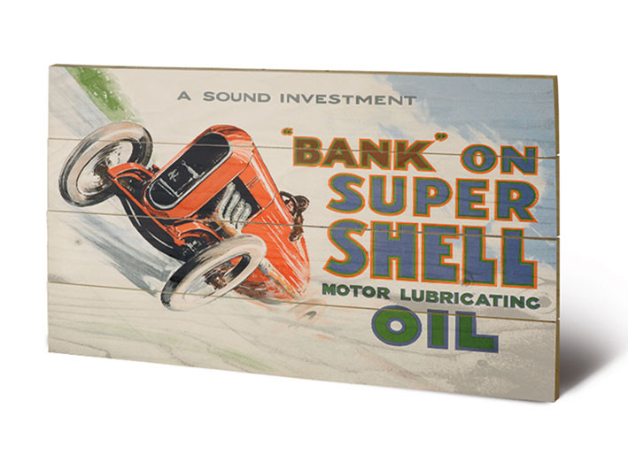 Ξύλινη τέχνη Shell - Bank on Shell - Racing Car, 1924