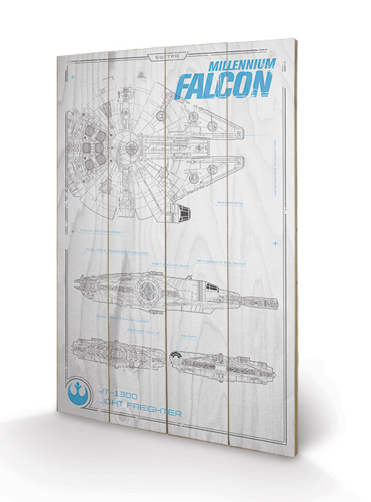 Ξύλινη τέχνη Star Wars: Episode VII - Millennium Falcon Plans