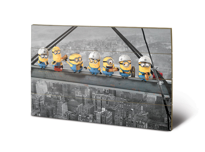 Pintura em madeira Despicable Me - Lunch On A Skyscraper
