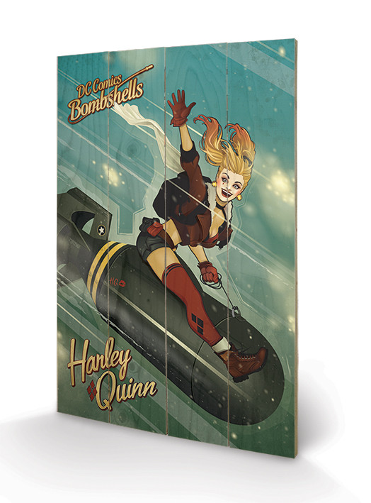 Pintura em madeira DC Comics: Bombshells - Harley Quinn Bomb