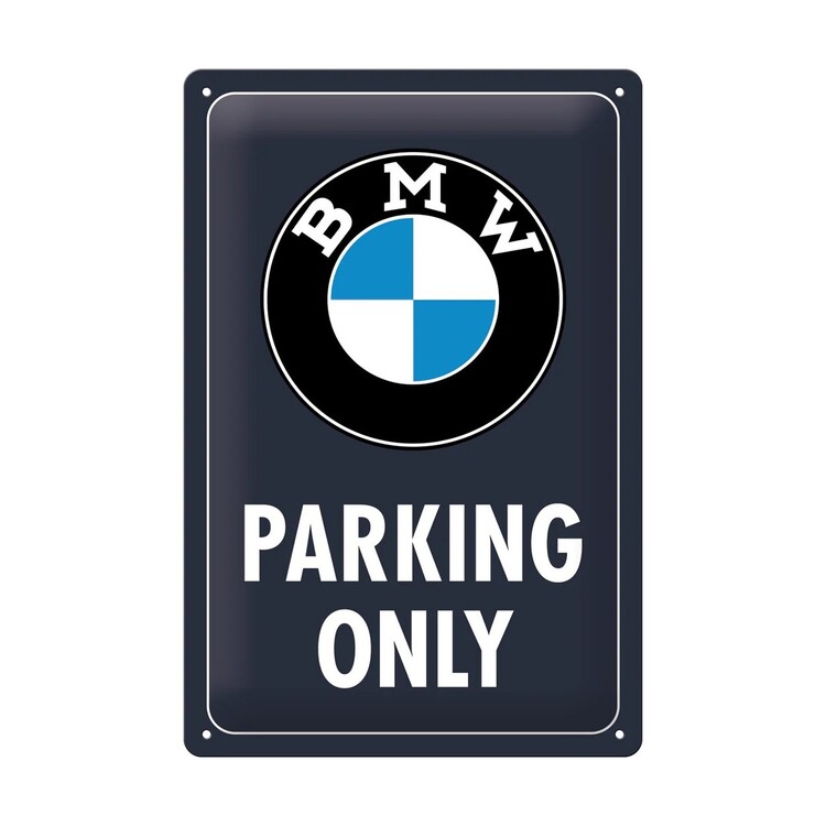 Mеталеві знак BMW - Parking Only Classic Blue